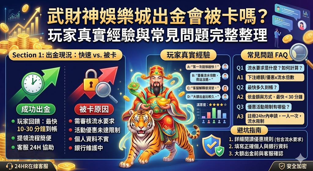 武財神娛樂城出金會被卡嗎？玩家真實經驗與常見問題完整整理