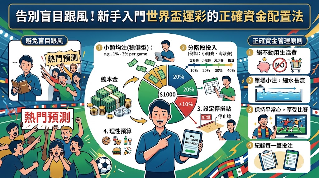 新手入門世界盃運彩的正確資金配置法